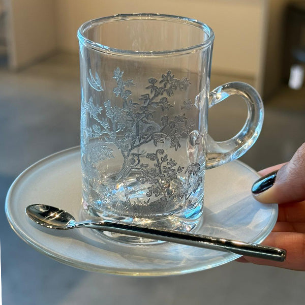 10 pcs Spoon Round Handle - طقم 10 ملاعق بمقبض دائري silver forest