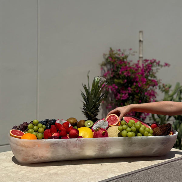 JUMBO BOAT BOWL Beige 93x34x17CM - وعاء قارب بيج جامبو 93x34x17CM سم