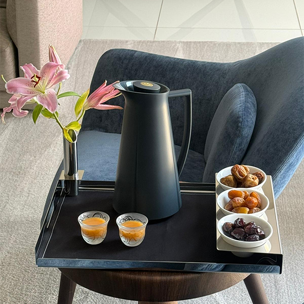 Tray W/3 Cups / Vase 46x33x4 - صينية تقديم