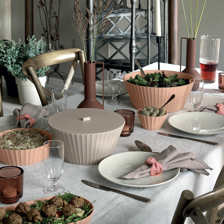 X Large NETTUNO Bowl , Brown Sugar Color - وعاء NETTUNO كبير جدا, لون بيج فاتح
