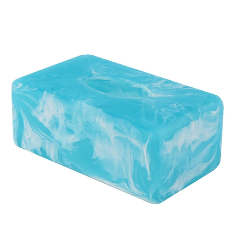 Large Rectangular Tissue Box 40x12x10cm, Aqua Color - علبة مناديل ورقية مستطيلة 40x12x10سم, لون أزرق