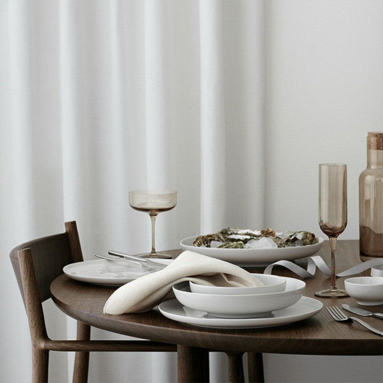 Serving Plate 24cm, Mourning Dove Color - طبق تقديم 24سم, لون رمادي فاتح