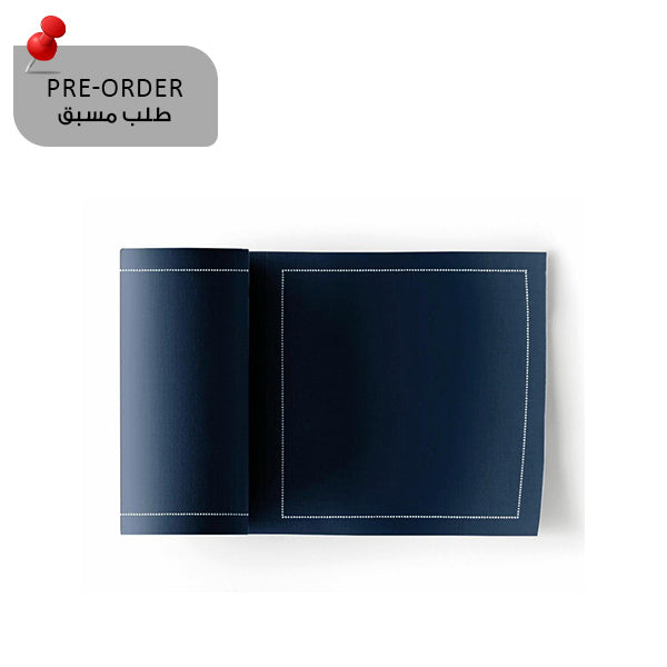 Petrol blue Napkin 11,7x11,7  Cotton 100%,Rolls 50 -  مناديل سفرة قطنية 11,7×11,7 أزرق بترولي –  50 قطعة