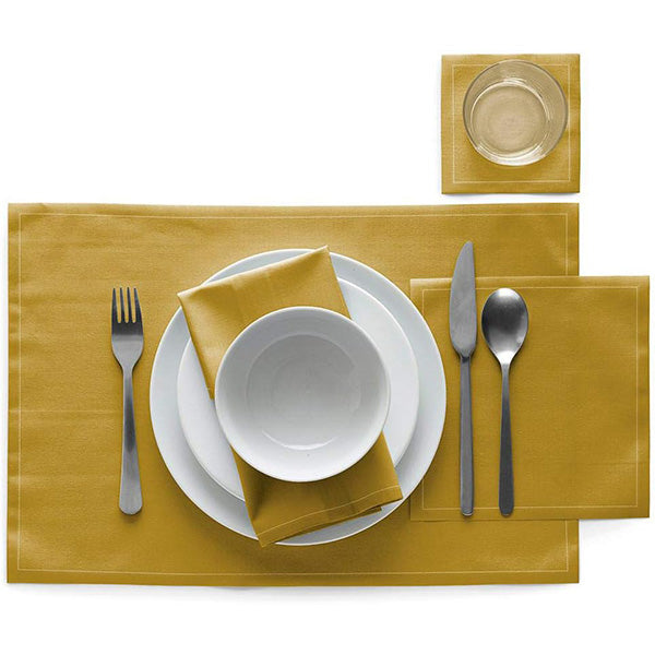Curry Napkin 11,7x11,7 100% Cotton,Rolls 50 -  مناديل سفرة قطنية 11,7×11,7 أصفر –  50 قطعة