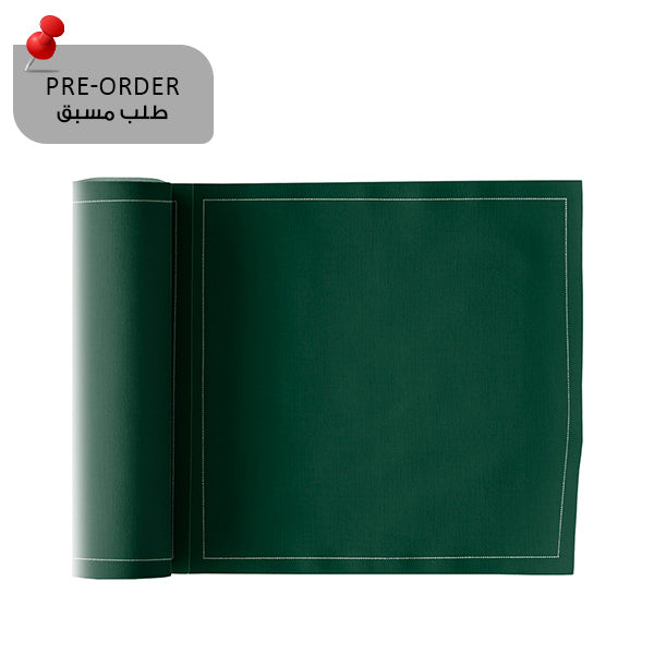 English green Napkin 20x20,4 100% Cotton, Rolls 25- مناديل سفرة قطنية 20×20.4 أخضر–  25 قطعة