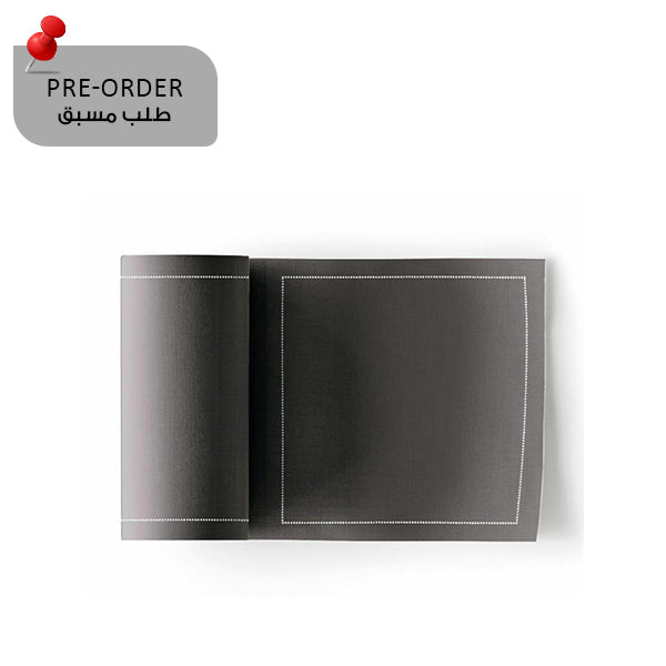 Anthracite grey Napkin 11,7x11,7  Cotton 100%,Rolls 50 -  مناديل سفرة قطنية 11,7×11,7 رمادي غامق–  50 قطعة