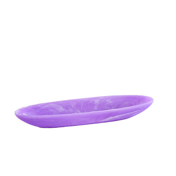 Medium Boat Bowl 45x11x6cm, Lilac Color - وعاء تقديم طويل 45x11x6سم, لون بنفسجي فاتح