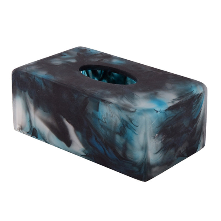 Large Rectangular Tissue Box 40x12x10cm, Navy Color - علبة مناديل ورقية مستطيلة 40x12x10سم, لون كحلي