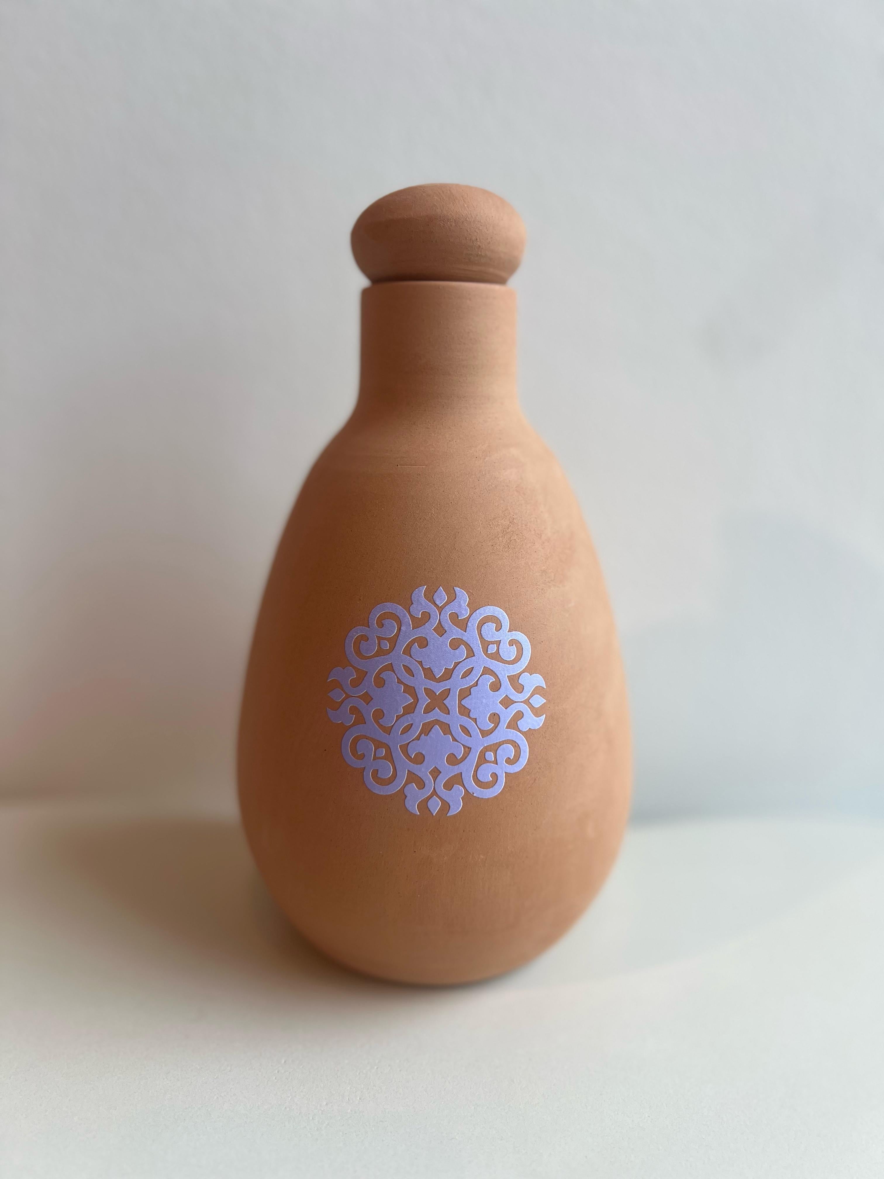 Water Drinking Pot PLUSH PURPLE ROUND - فخارة تنقية المياه أرجواني