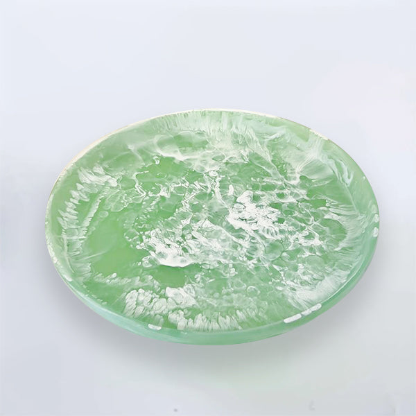 ROUND PLATTER LARGE MINT 19.6X19.6X1.9 CM - طبق دائري كبير أخضر 19.6×19.6×1.9 سم