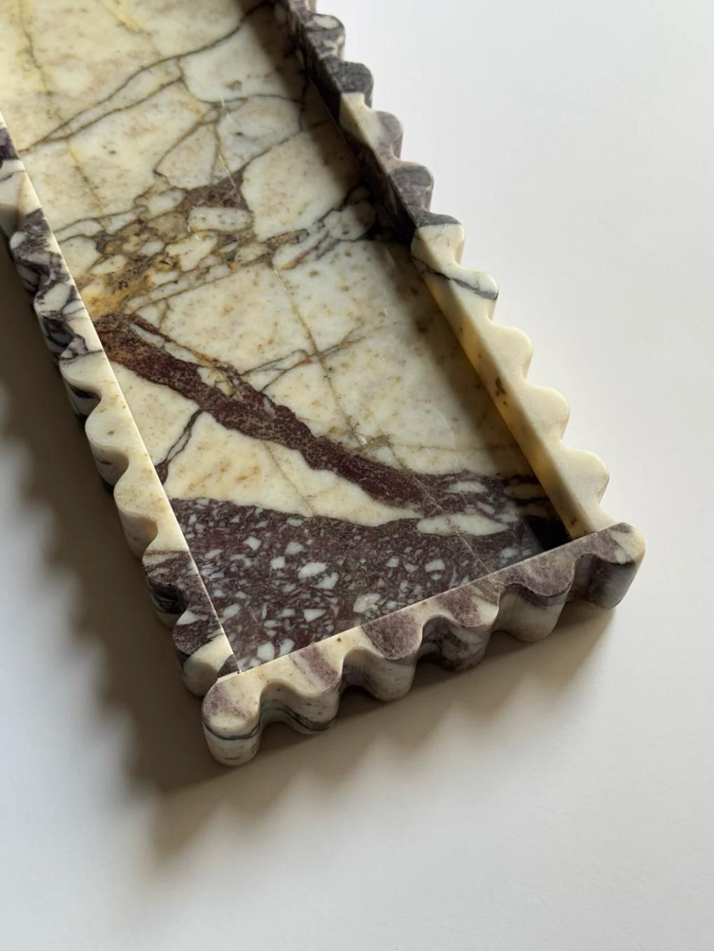 WAVES - VIOLA MARBLE - 16CM X 40CM - ويفز - رخام فيولا - 16 سم × 40 سم
