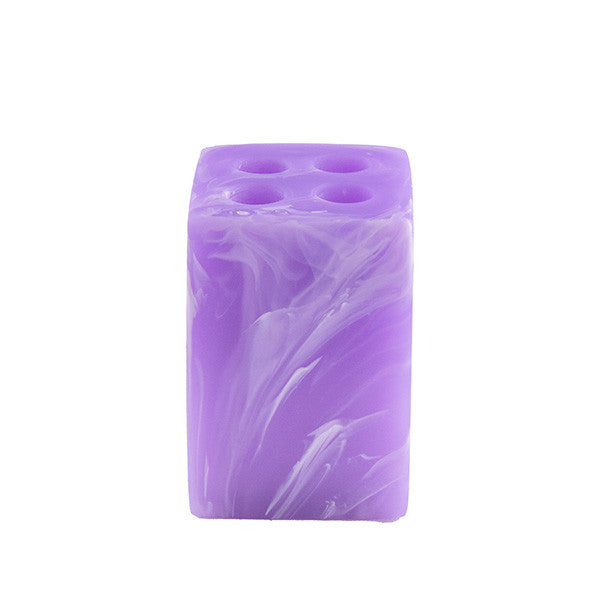 Resin Toothbrush Holder 7.6x7.6x10cm, Lilac Color -حامل فرش الأسنان 7.6x7.6x10سم, لون بنفسجي فاتح