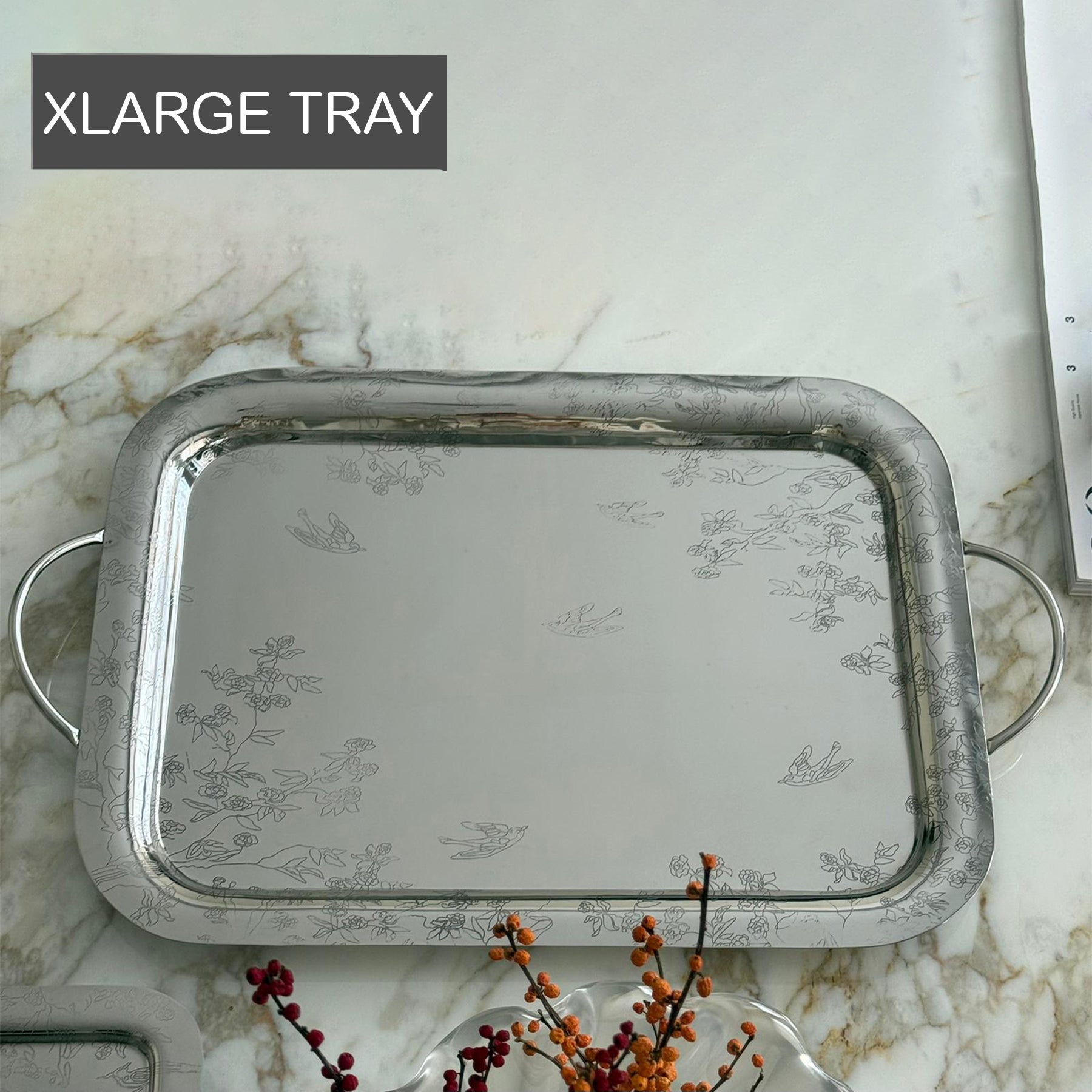 Forest Rect XXL Tray with Handle  -  XXL  صينية مستطيلة بمقبض
