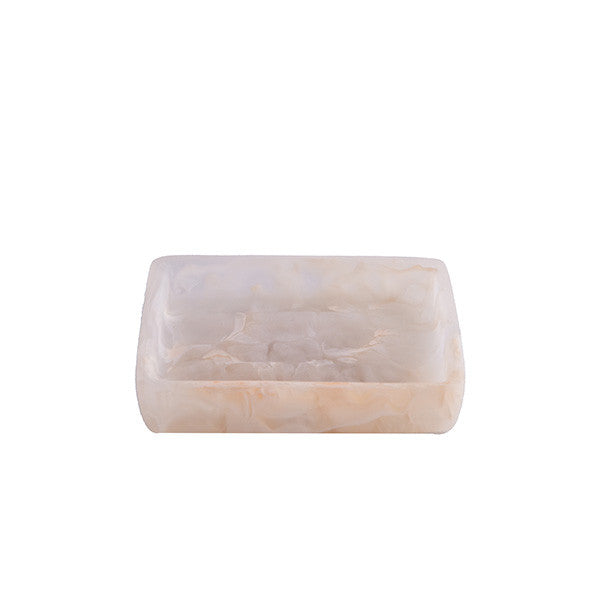 SOAP DISH 4X3X1cm OFF WHITE - صحن صابون 10x7x2.5سم, لون أوف وايت